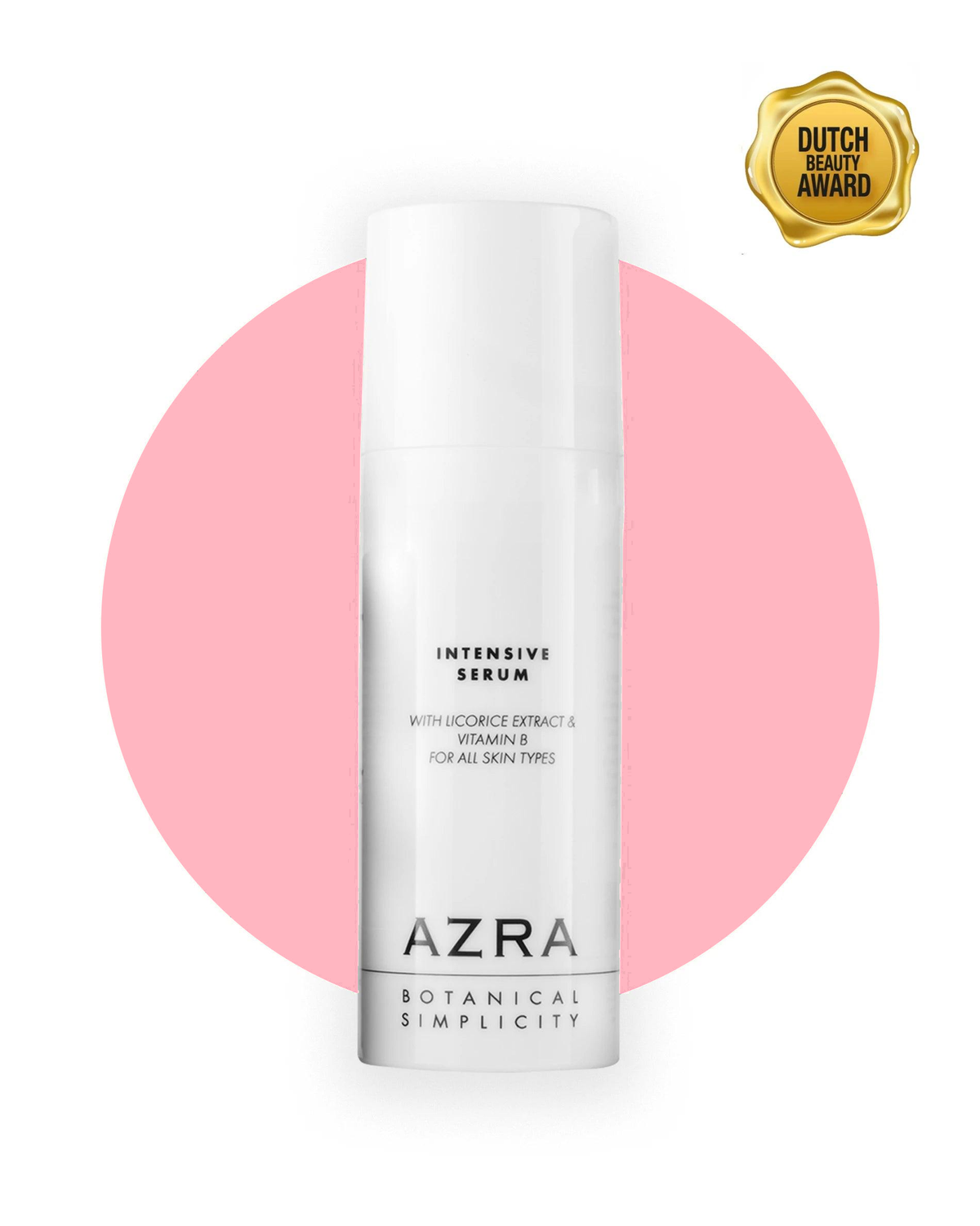 AZRA Intensive Serum – serum za lice i vrat 50 ml na ružičastoj podlozi