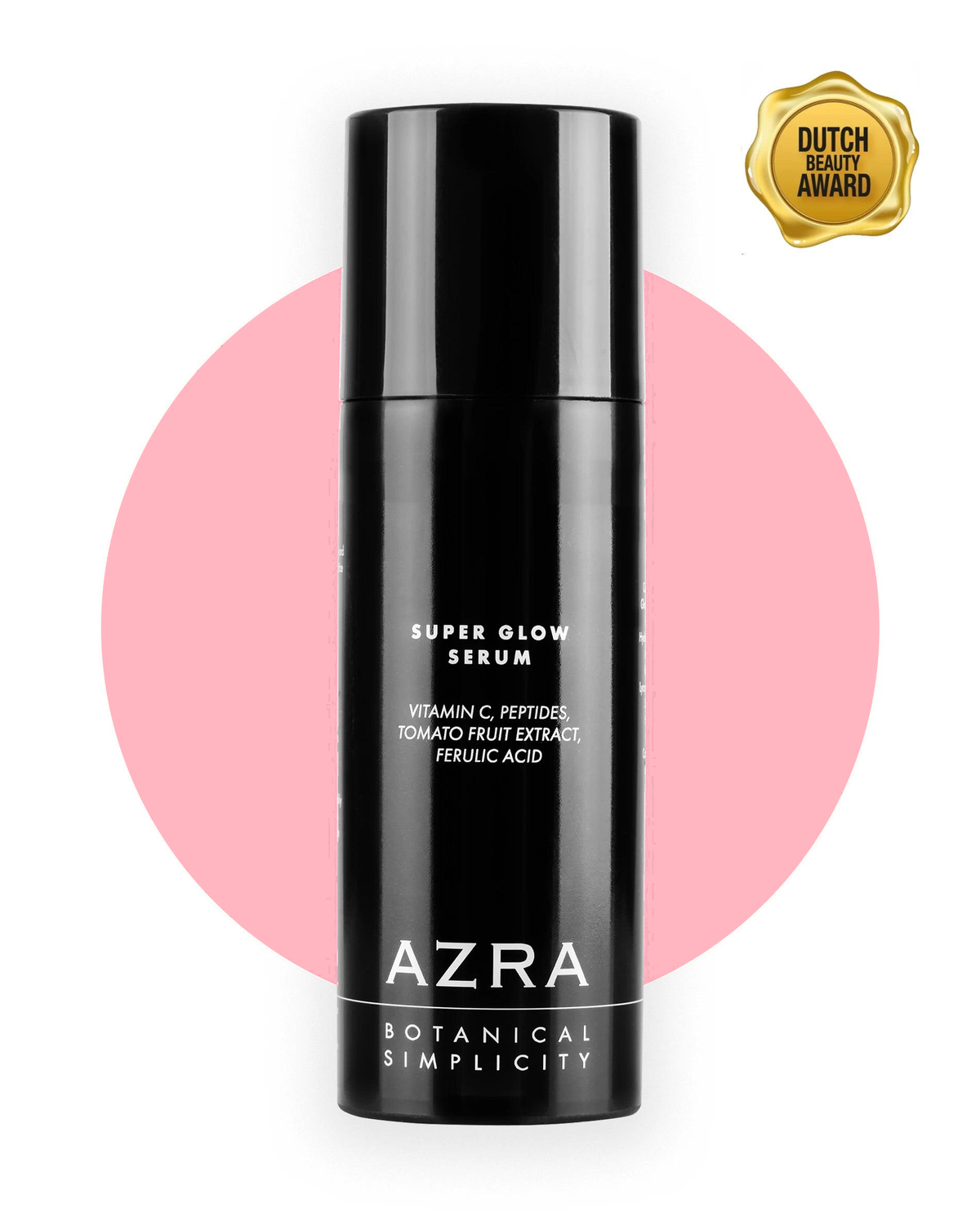 AZRA Super Glow – serum s vitaminom C i peptidima 50 ml na ružičastoj podlozi